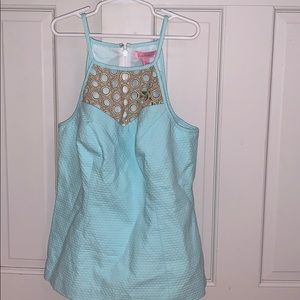 Lilly Pulitzer “Larina Top” in “Pool Blue”